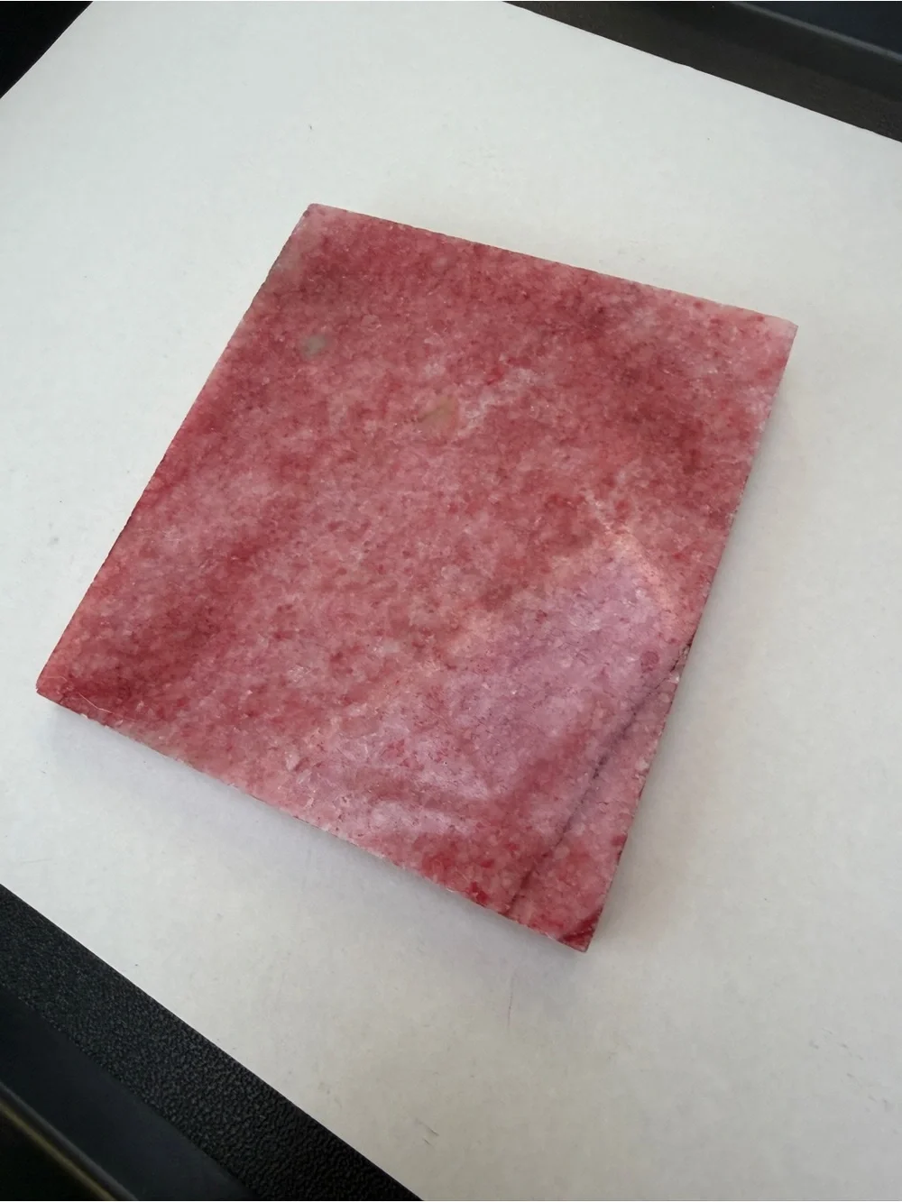 Beautiful new Thulite pink crystal slab stone decor